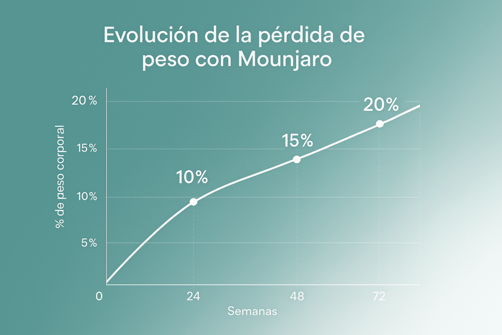 Evolución de Mounjaro en 72 semanas