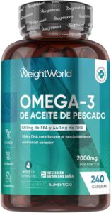 Imagen de producto - Omega 3 2000mg - 240 Perlas de Aceite de Pescado