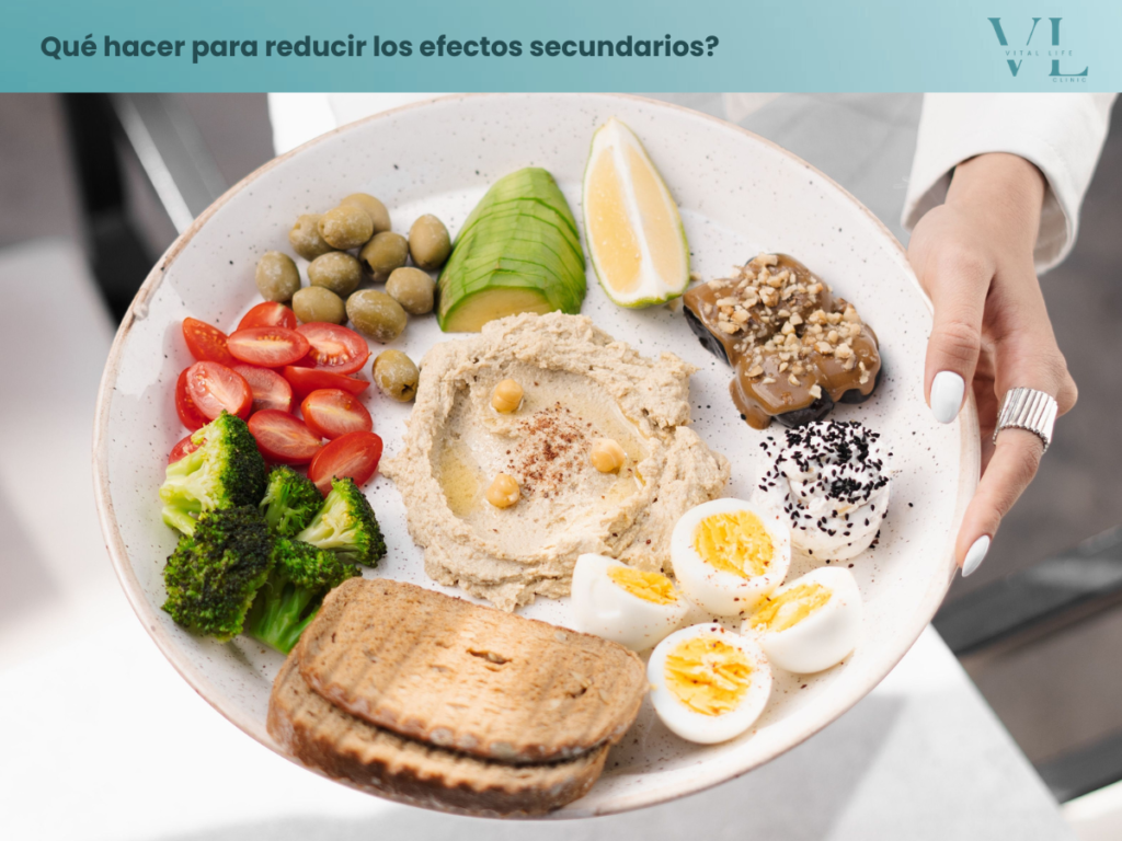 Hidratación y porciones reducidas para mejorar la tolerancia gastrointestinal en tratamientos con GLP-1.